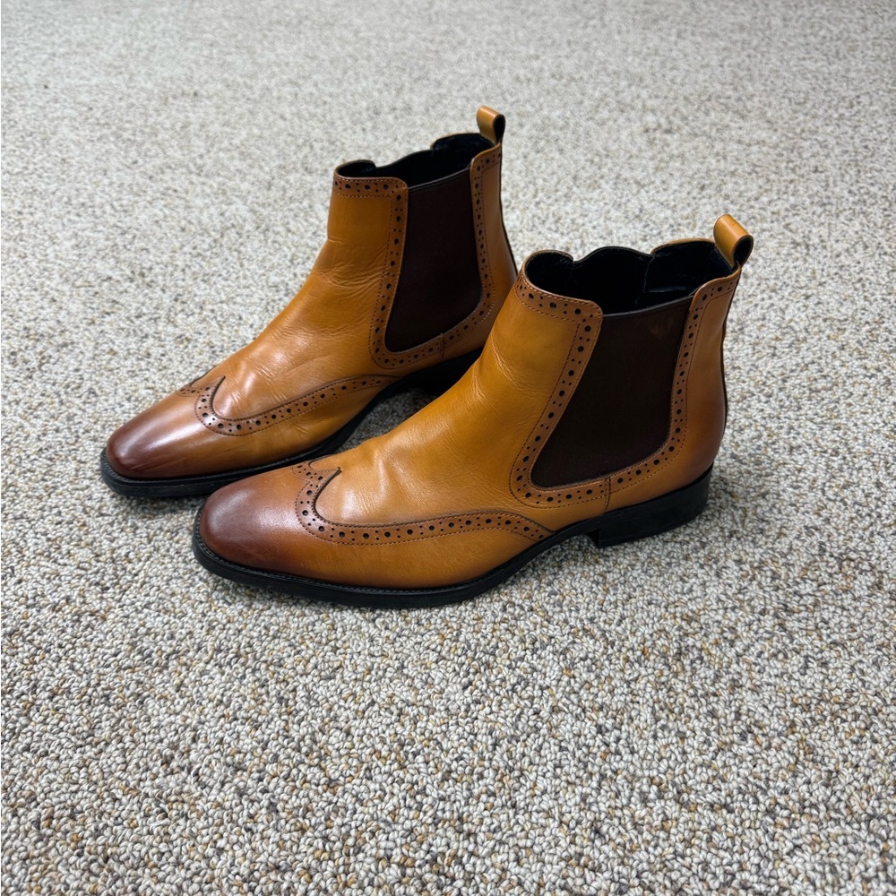 Stylish Brown Leather Ankle Boots